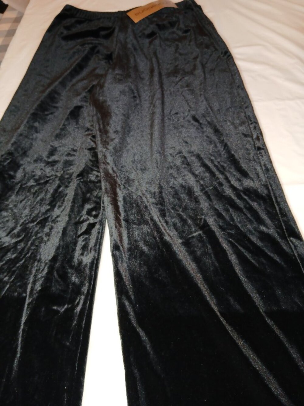 Notations Black "Velveteen" Straight Leg pants Small- NWT